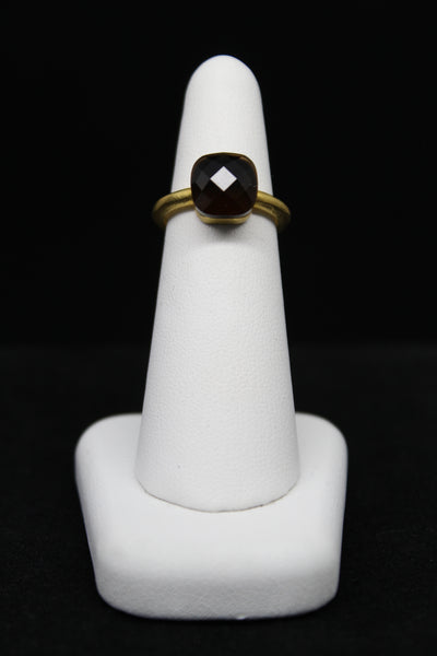 FACETED CRISTAL RING