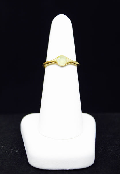 SIMPLE BAND WITH CRYSTAL RING