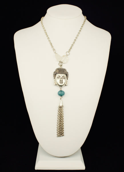 ZAMAC AGATA WITH TASSEL NECKLACE