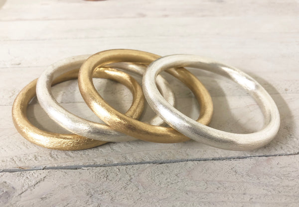 Gold Bangle Trio